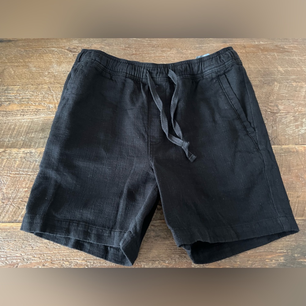 Black Linen Shorts